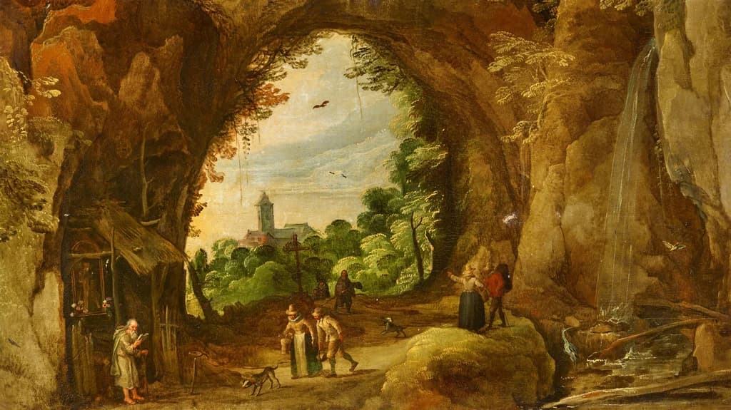 Grotto Landscape with a Hermitage