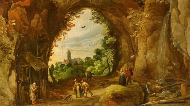 Grotto Landscape with a Hermitage