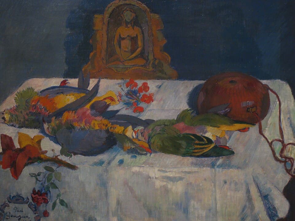 Still life with parrots