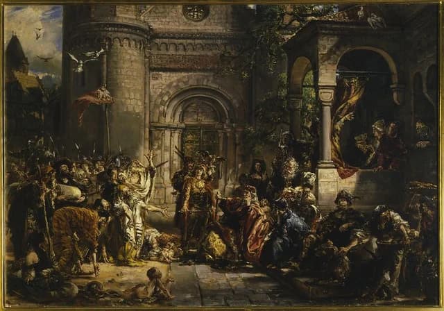 Accoglienza degli ebrei, dalla serie «Storia della civiltà in Polonia»