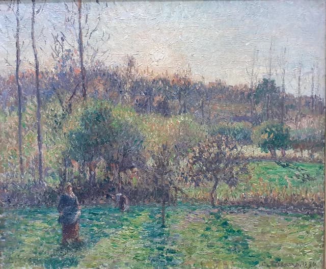 A Éragny, nel mio prato, tramonto