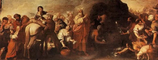 Moses am Felsen von Horeb