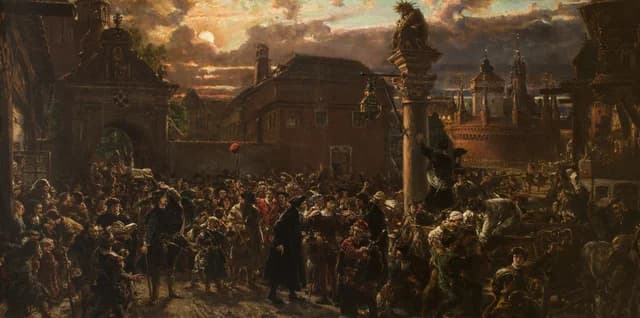 Studenti che lasciano Cracovia nel 1549