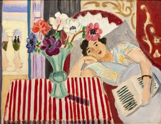 Woman and Anemones