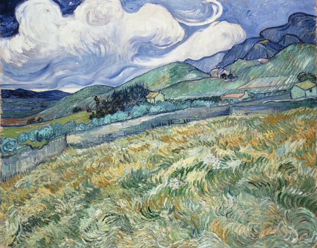 Paisaje montañoso detrás del hospital Saint-Paul