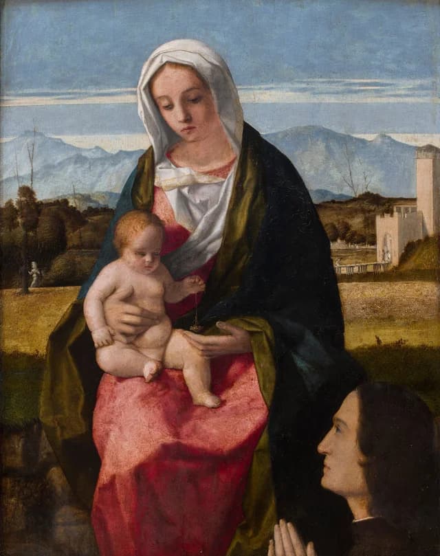 Virgen con el Niño y donante