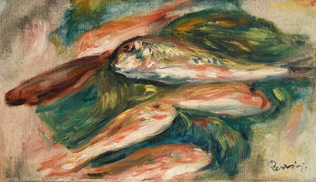 緑の葉の上の魚