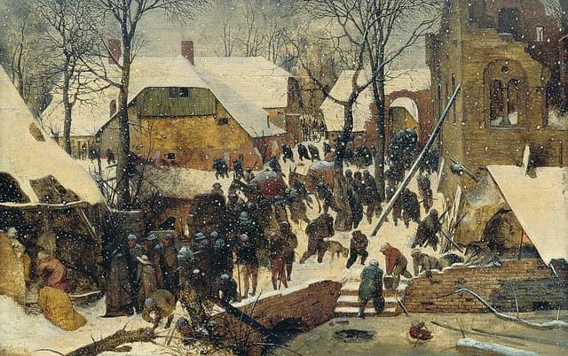 Adoration of the Magi in a Winter Landscape
