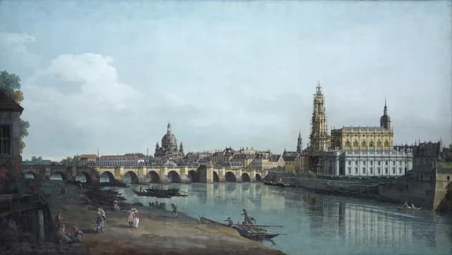 Dresden From the Right Bank of the Elbe Below the Augustus Bridge