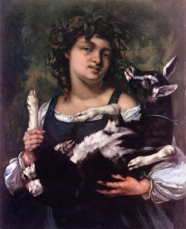 The Village Girl with a Goat Kid
