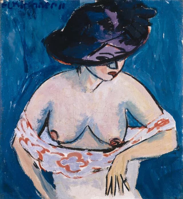 Half-Length Nude with Hat