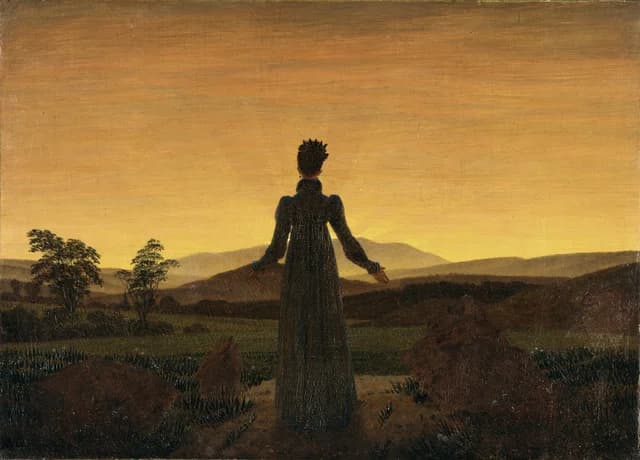Woman in Front of the Setting Sun