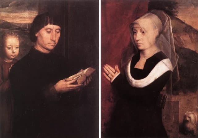 Diptych with two donors