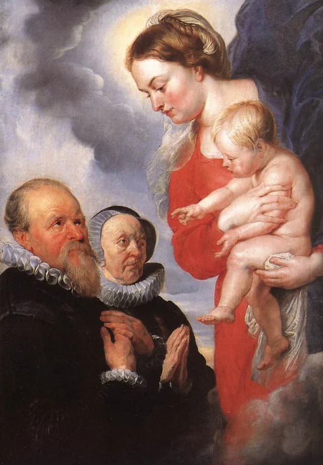 聖母子とアレクサンダー・グーボー（1540-1614）、アントウェルペン大施療官