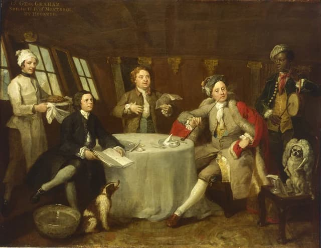 Капитан лорд Джордж Грэм в своей каюте