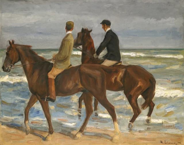 Due cavalieri sulla spiaggia