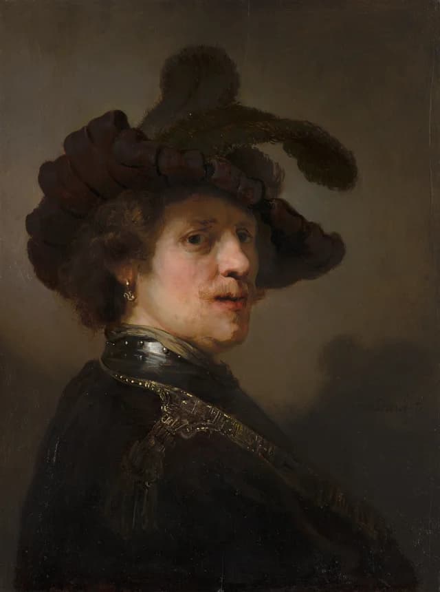 Portrait of a man in a plumed hat