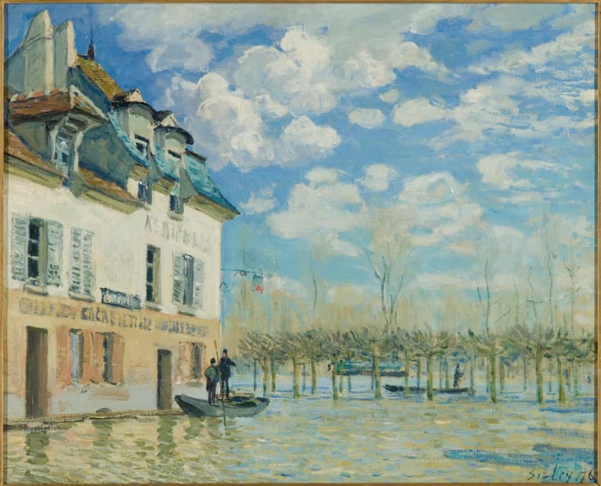 Boat in the Flood at Port-Marly