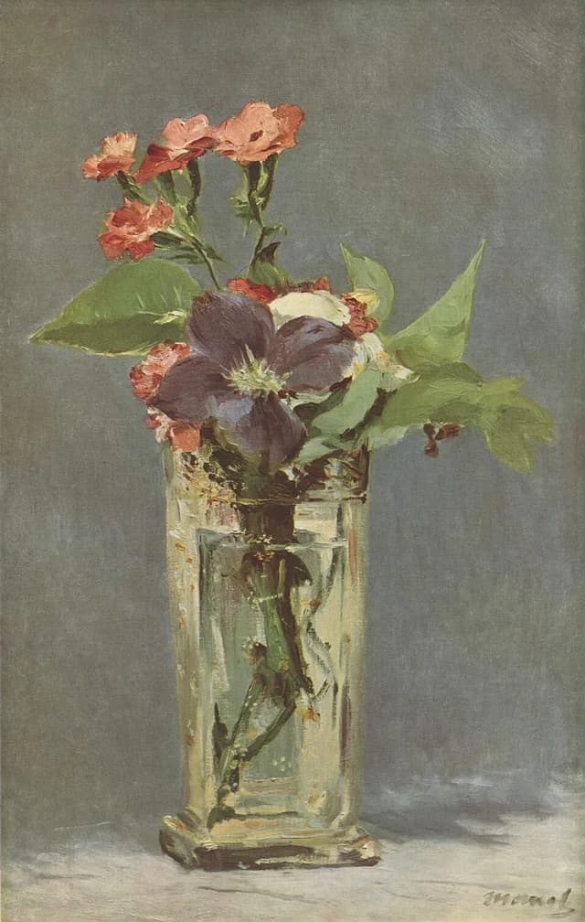 Flowers in a Crystal Vase