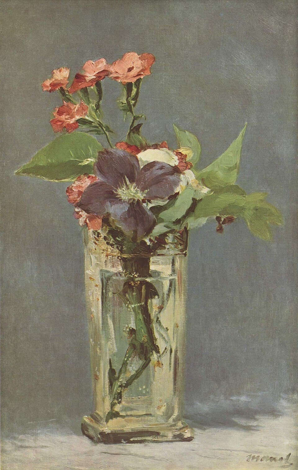 Flowers in a Crystal Vase
