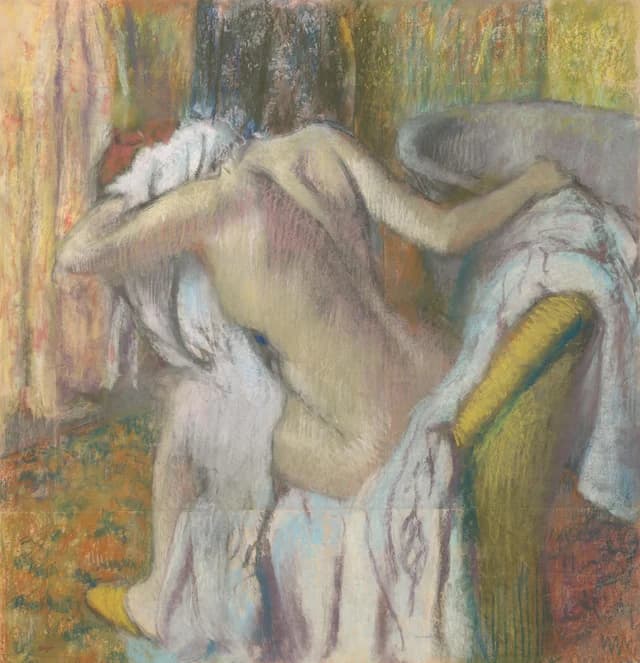 After the Bath, Woman Drying Herself