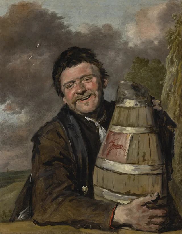 Man with a beer jug