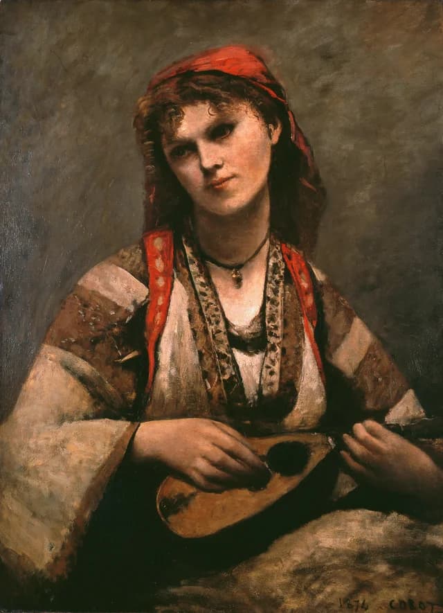 Gypsy Girl with Mandolin