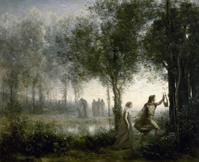 Orfeo che conduce Euridice fuori dagli inferi