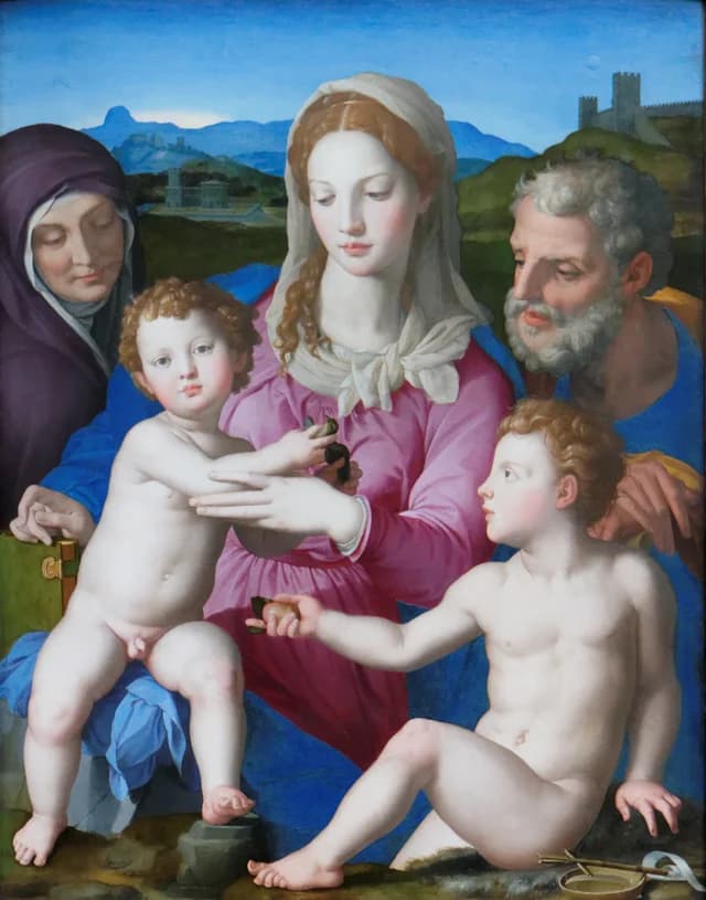 Die Heilige Familie mit der heiligen Anna und dem Johannesknaben