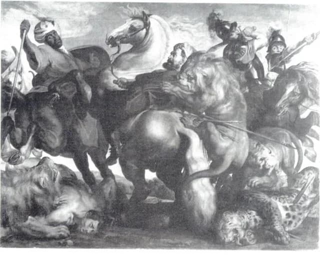 The Lion and Leopard Hunt