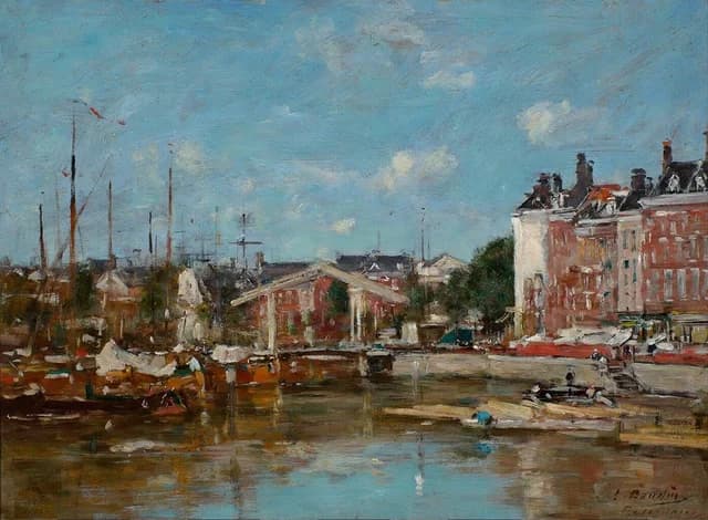 View at the Leuvehaven in Rotterdam