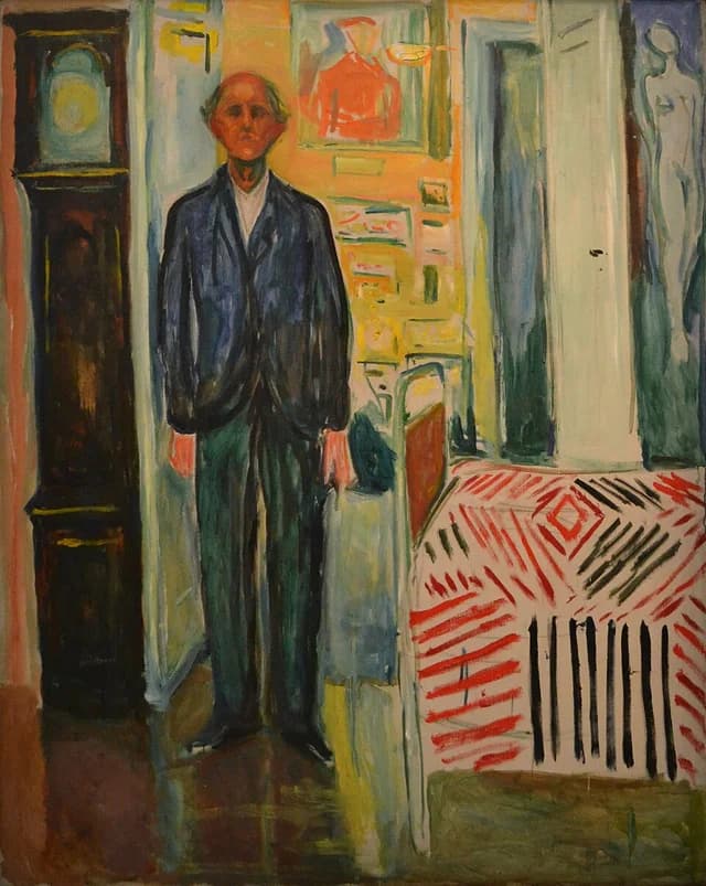 Self-Portrait. Between the Clock and the Bed