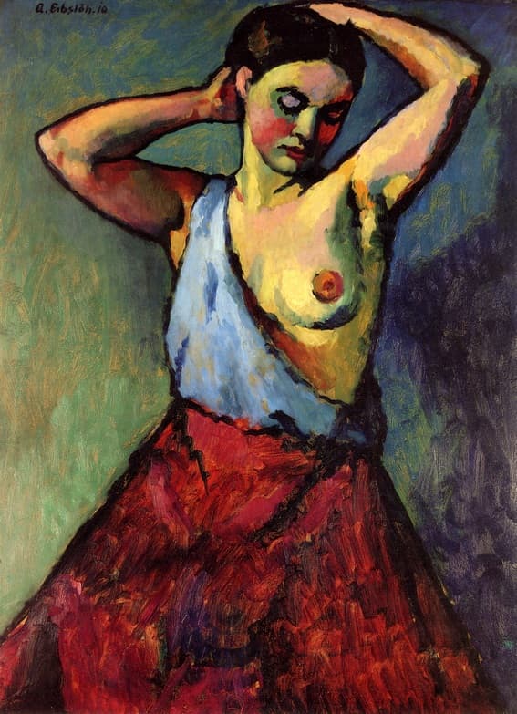 Girl in a Red Skirt