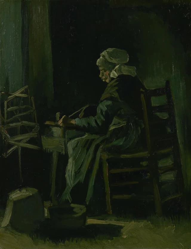 Woman Winding Yarn