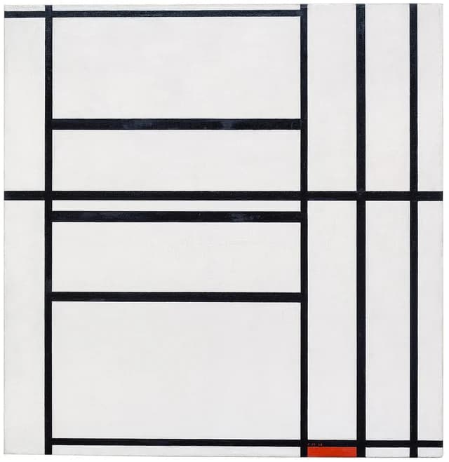 Composizione n. 1 con grigio e rosso 1938 / Composizione con rosso 1939