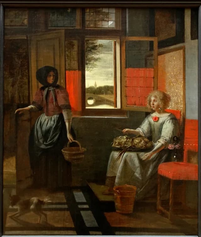 A Woman with a Serving Girl