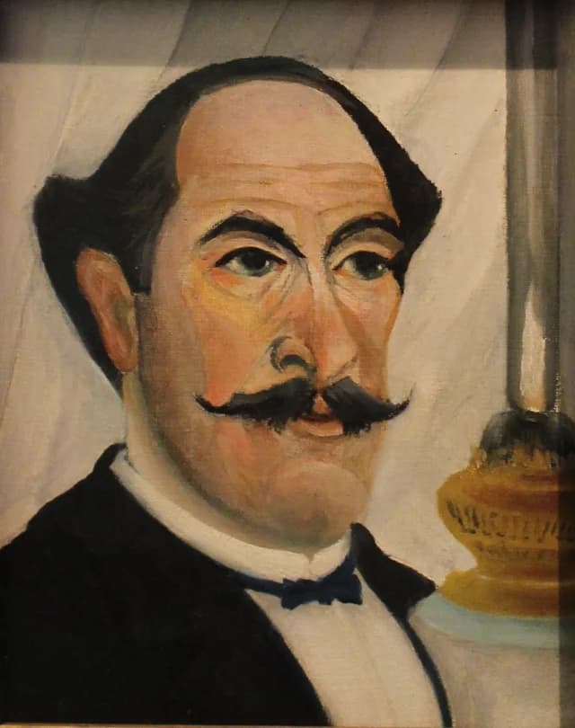 Retrato del artista con lámpara de aceite