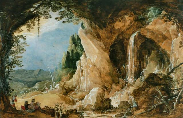 Landscape with a cave
