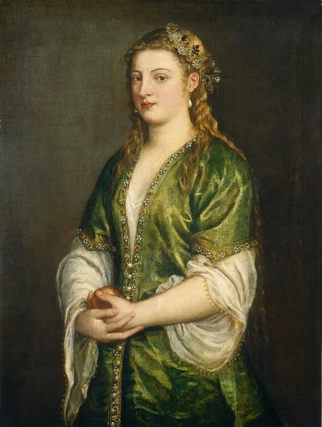 Woman Holding an Apple