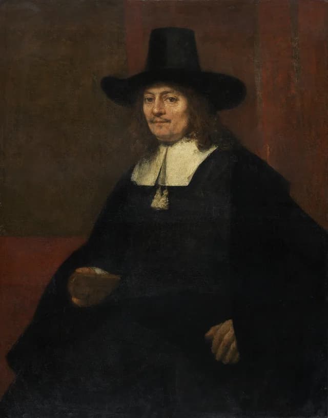 Portrait of a man in a tall hat
