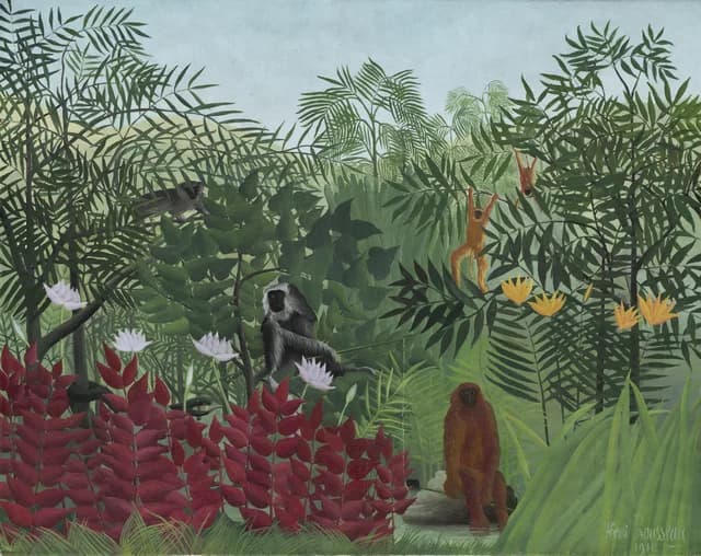 Selva tropical con monos