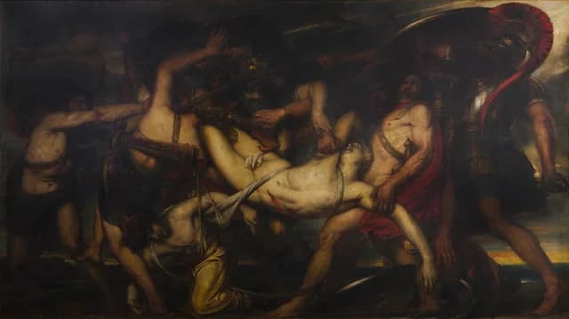 The Greeks and the Trojans Fighting over the Body of Patroclus