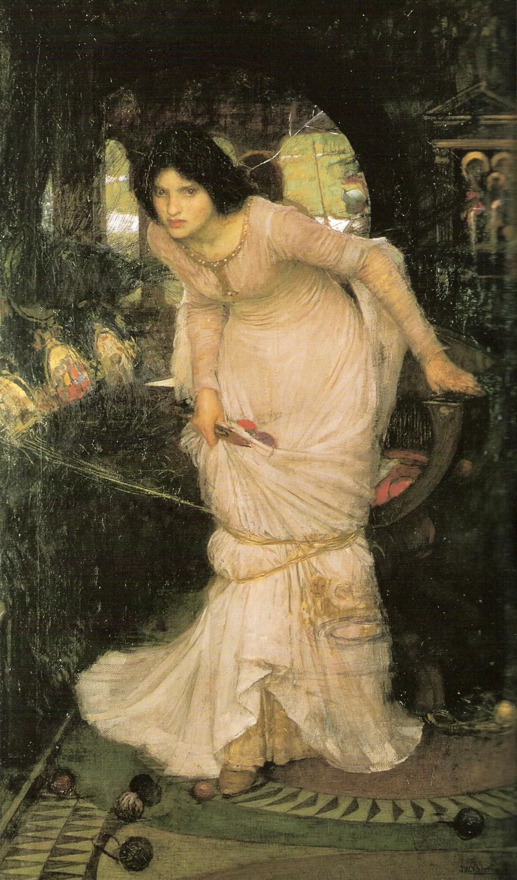 The Lady of Shalott looking at Lancelot