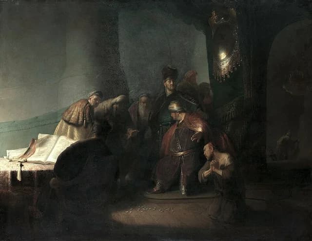 Der reuige Judas gibt die Silberlinge zurück