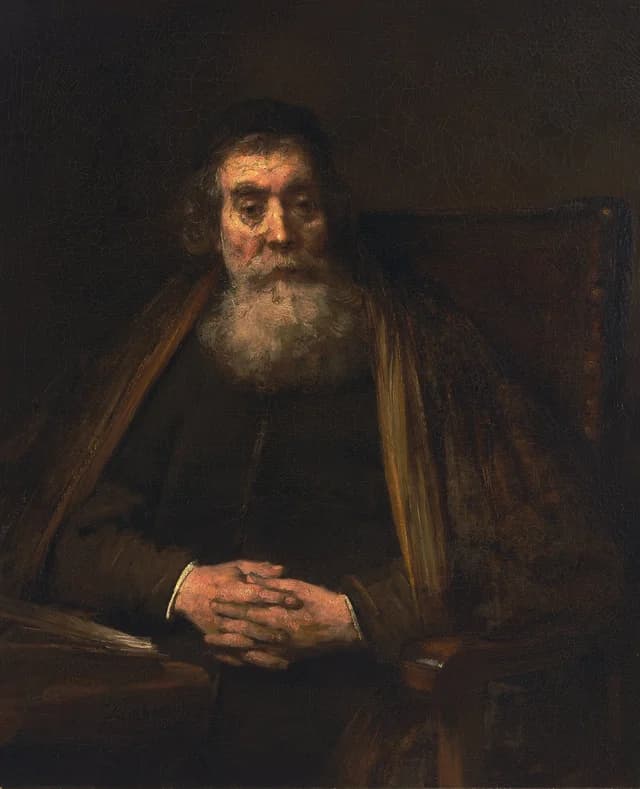 Old Man in an Armchair, possibly a portrait of Jan Amos Comenius