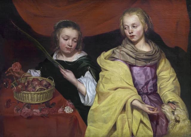 Two Girls as Saint Agnes and Saint Dorothea