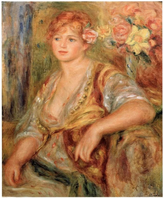Blonde Girl with a Rose
