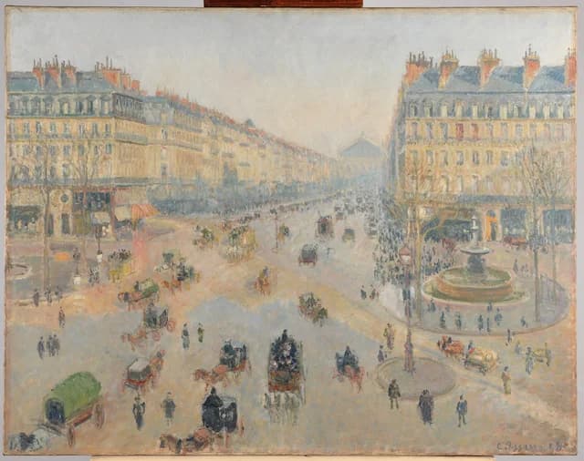 Place du Théâtre-Francais and the Avenue de l'Opéra, Sunlight, Winter Morning
