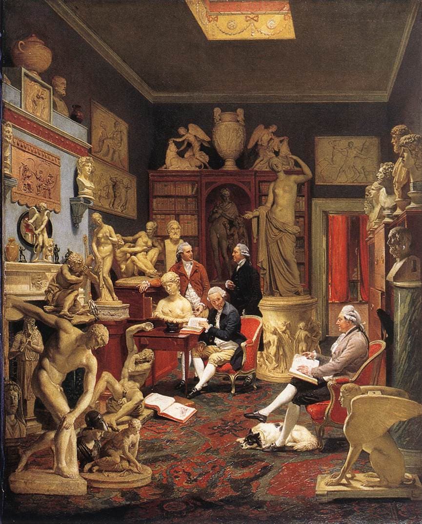 Charles Townley in his Sculpture Gallery