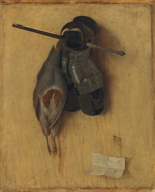 Still-Life with Partridge and Iron Gloves